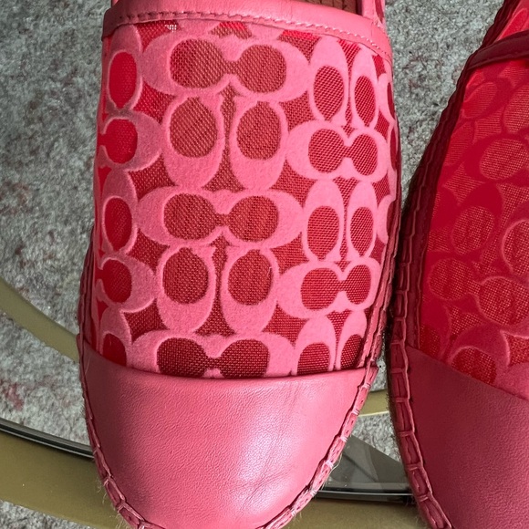 Pink mesh COACH Espadrilles - Picture 3 of 7
